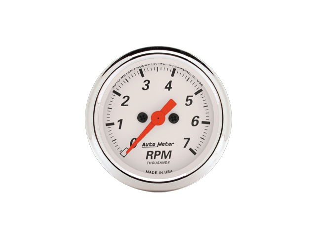 Auto Meter Arctic White Air-Core Gauge, 2-1/16", In-Dash Tachometer (0-7000 RPM)