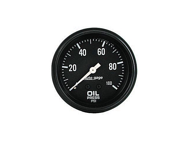 Auto Meter Auto gage Mechanical Gauge, 2-5/8", Oil Pressure (0-100 PSI)