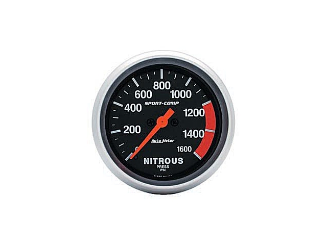 Auto Meter Sport-Comp Digital Stepper Motor Gauge, 2-5/8", Nitrous Pressure (0-1600 PSI)