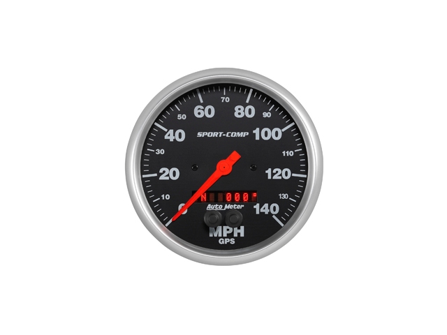 Auto Meter Sport-Comp In-Dash Tach & Speedo, 5", Speedometer GPS w/ Rally Nav Display (140 MPH)