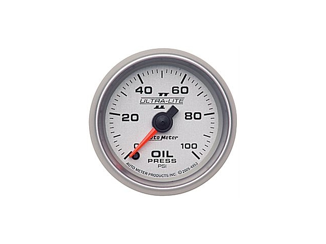 Auto Meter Ultra-Lite II Digital Stepper Motor Gauge, 2-1/16", Oil Pressure (0-100 PSI)