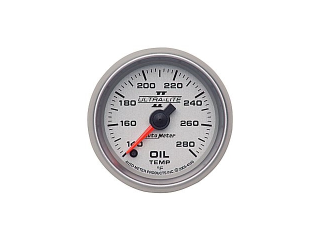 Auto Meter Ultra-Lite II Digital Stepper Motor Gauge, 2-1/16", Oil Temperature (140-280 deg. F)