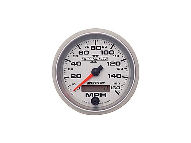 Auto Meter Ultra-Lite II In-Dash Tach & Speedo, 3-3/8", Speedometer Electronic Programmable (160 MPH)