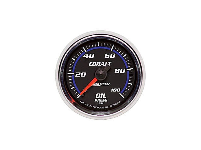Auto Meter COBALT Mechanical Gauge, 2-1/16", Oil Pressure (0-100 PSI)