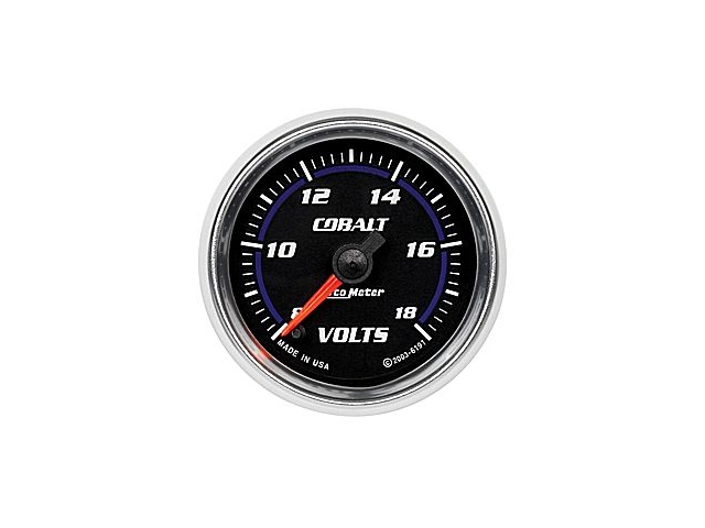Auto Meter COBALT Digital Stepper Motor Gauge, 2-1/16", Voltmeter (8-18 Volts)