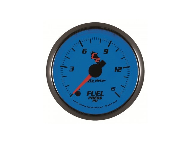 Auto Meter C2 Digital Stepper Motor Gauge, 2-1/16", Fuel Pressure (0-15 PSI)