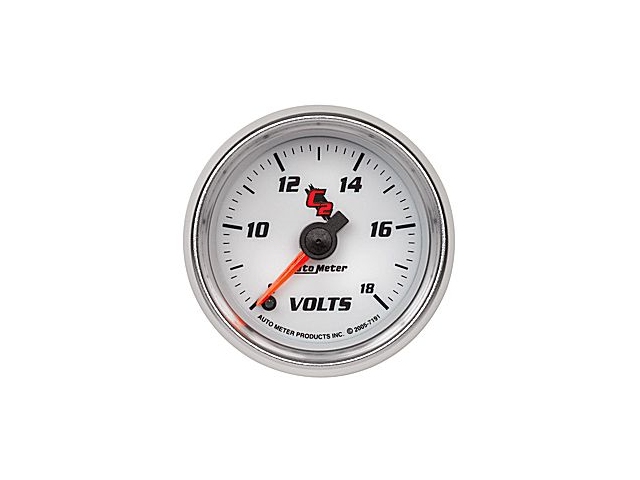 Auto Meter C2 Digital Stepper Motor Gauge, 2-1/16", Voltmeter (8-18 Volts)