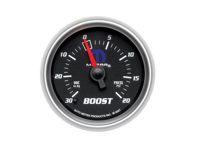 Auto Meter MOPAR Mechanical Gauge, 2-1/16", Vacuum/Boost (30 In Hg/20 PSI) - Click Image to Close