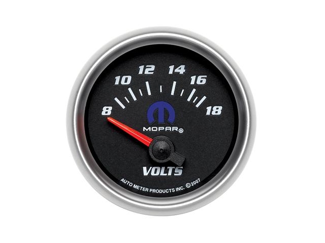 Auto Meter MOPAR Air-Core Gauge, 2-1/16", Voltmeter (8-18 Volts) - Click Image to Close