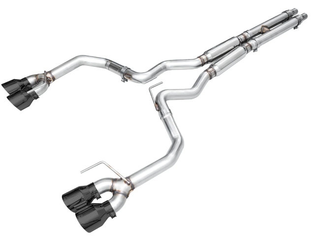 AWE-TUNING TRACK EDITION Cat-Back Exhaust w/ Quad Diamond Black Tips (2024 Ford Mustang GT)