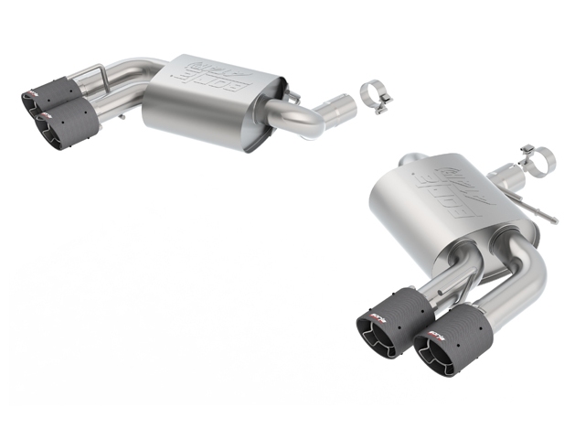 Borla Rear Section Exhaust "ATAK" w/ Carbon Fiber Tips, 2.75"/2.5" (2016-2020 Camaro SS)