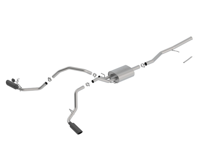 Borla Cat-Back Exhaust "ATAK" w/ Black Chrome Tips, 2.75"/2.25" (2014-2019 Silverado & Sierra 1500 5.3L V8)