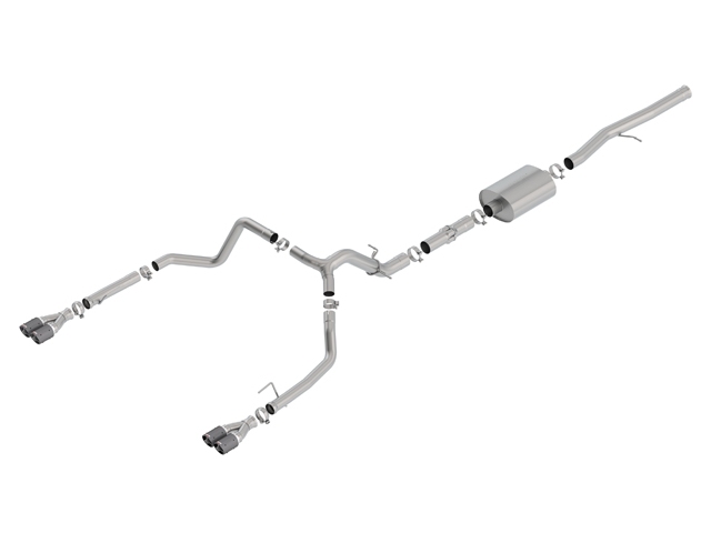 Borla Cat-Back Exhaust "ATAK" w/ Carbon Fiber Tips, 3.5"/2.75" (2019-2020 Silverado & Sierra 1500 6.2L V8)