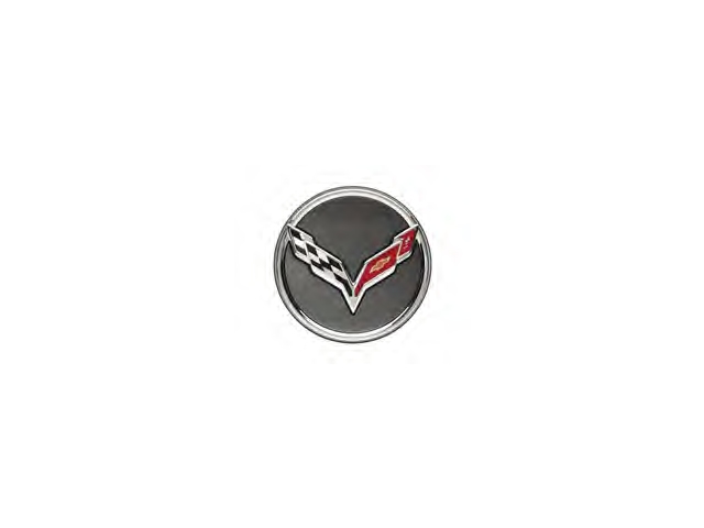 Chevrolet PERFORMANCE Center Cap - Crossed-Flag Logo, Argent, Service Component (2014-2015 Corvette Stingray)