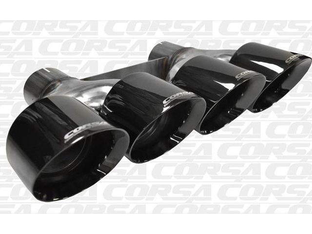 CORSA Dual Rear Exit Exhaust Quad 4.5" Black PVD Tips (2014-2019 Corvette Stingray, Grand Sport, Z06 & ZR1)