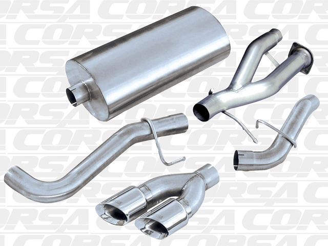 CORSA SPORT 3.0" Single Side Exit Cat-Back Exhaust w/ Twin 4.0" Polished Tips
