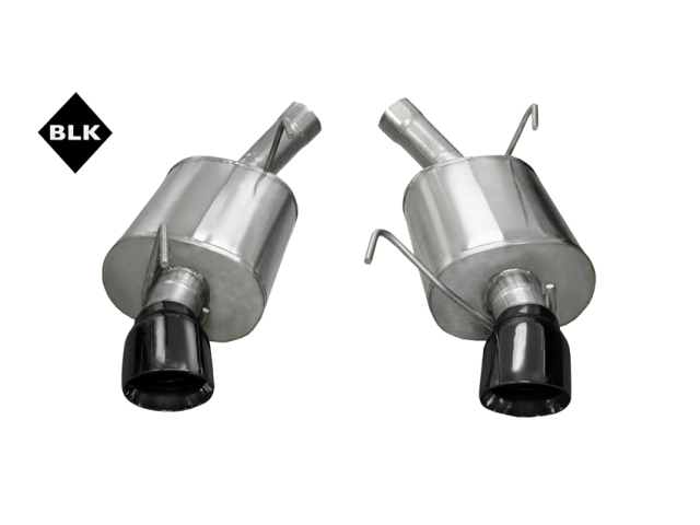 CORSA XTREME 2.5" Dual Rear Exit Axle-Back Exhaust w/ Single 4.0" Black PVD Tips (2005-2010 Mustang GT & Shelby GT500)