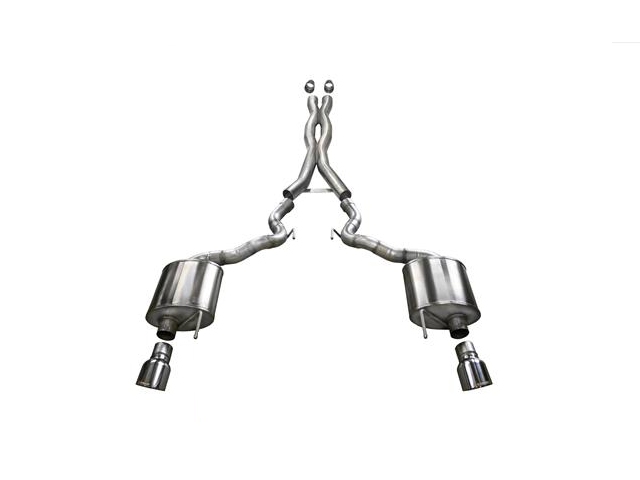 CORSA XTREME 2.75" Dual Rear Exit Cat-Back Exhaust w/ Single 4.5" Polished Tips (2015-2017 Mustang GT)