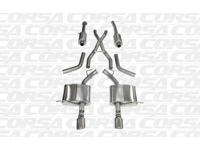 CORSA SPORT 2.5" Dual Rear Exit Cat-Back Exhaust w/ Single 4.5" Polished Tips (2011-2017 Durango 5.7L HEMI)