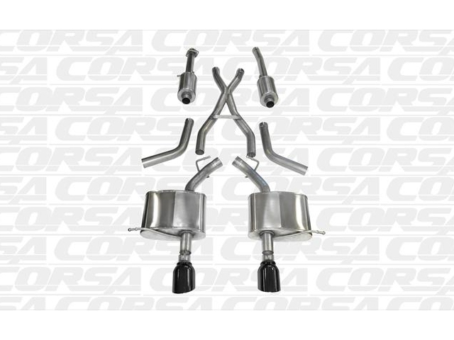 CORSA SPORT 2.5" Dual Rear Exit Cat-Back Exhaust w/ Single 4.5" Black PVD Tips (2011-2017 Durango 5.7L HEMI)