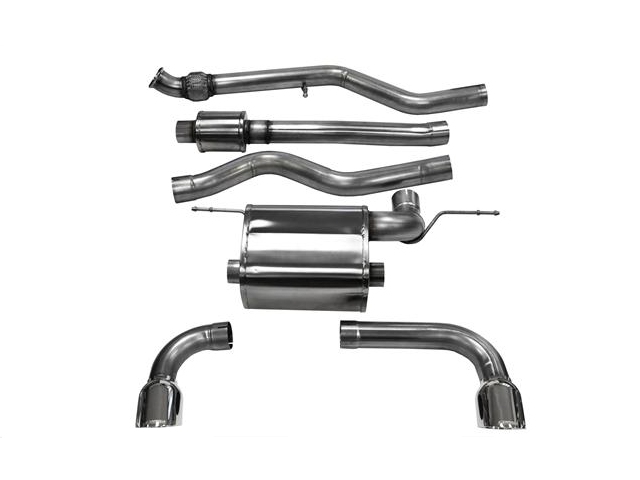 CORSA TOURING 3.0" Dual Rear Exit Cat-Back Exhaust w/ Single 3.5" Polished Tips (2012-2017 BMW 335i AWD)