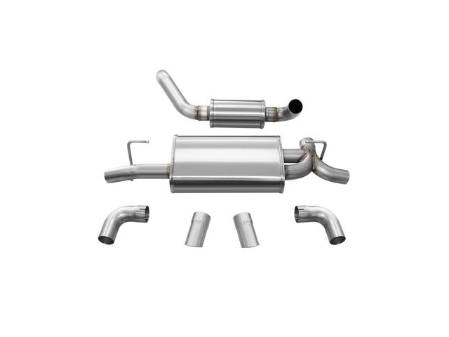 CORSA TOURING 2.5" Dual Rear Exit Axle-Back Exhaust w/ Single Turn Down Polished Tips (2018-2019 Wrangler JL)