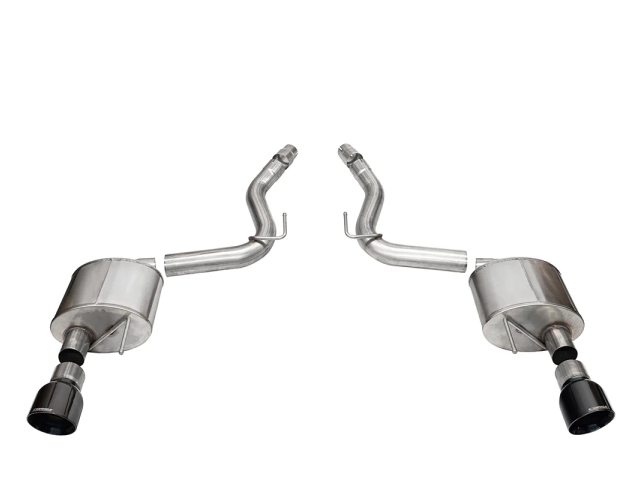 CORSA SPORT 3" Dual Rear Exit Axle-Back Exhaust w/ 4.5" Black PVD PRO-SERIES Tips (2024 Ford Mustang GT)