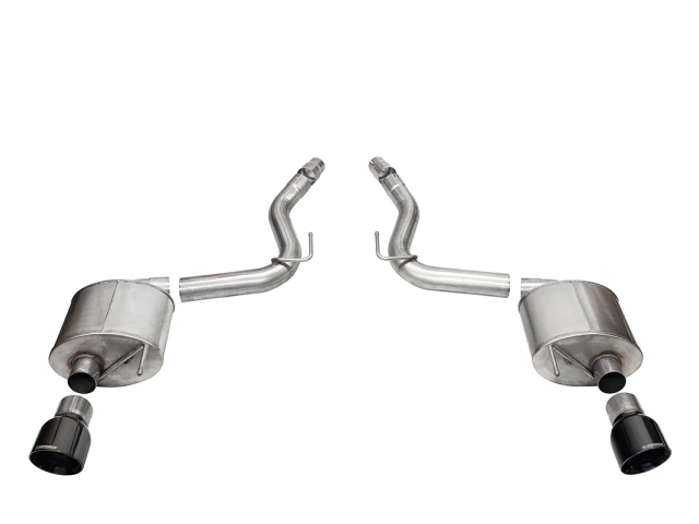 CORSA TOURING 3" Dual Rear Exit Axle-Back Exhaust w/ 4.5" Black PVD PRO-SERIES Tips (2024 Ford Mustang GT)