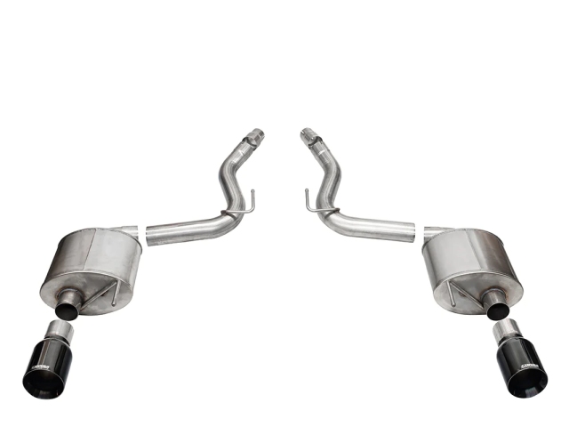 CORSA TOURING 3" Dual Rear Exit Axle-Back Exhaust w/ 4.5" Black PVD Straight Cut Tips (2024 Ford Mustang GT)