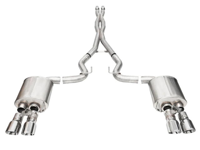 CORSA XTREME-TOURING 3" Dual Rear Exit Valved Cat-Back Exhaust w/ Twin 4.0" Polished PRO-SERIES Tips (2024 Ford Mustang GT)