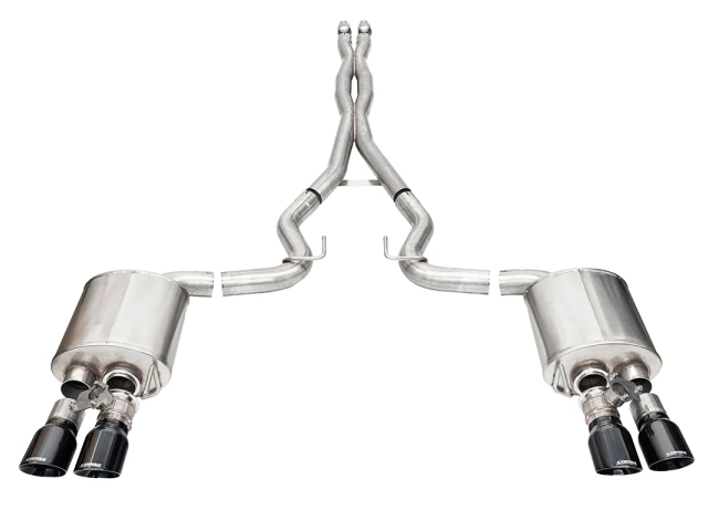 CORSA XTREME-TOURING 3" Dual Rear Exit Valved Cat-Back Exhaust w/ Twin 4.0" Black PVD PRO-SERIES Tips (2024 Ford Mustang GT)