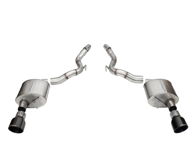 CORSA SPORT 3" Dual Rear Exit Axle-Back Exhaust w/ 4.5" Black PVD PRO-SERIES Tips (2024 Ford Mustang GT)