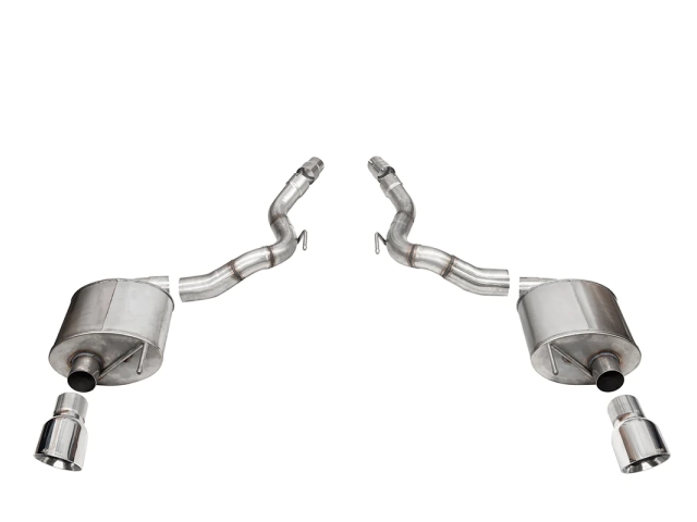 CORSA TOURING 3" Dual Rear Exit Axle-Back Exhaust w/ 4.5" Polished PRO-SERIES Tips (2024 Ford Mustang GT)