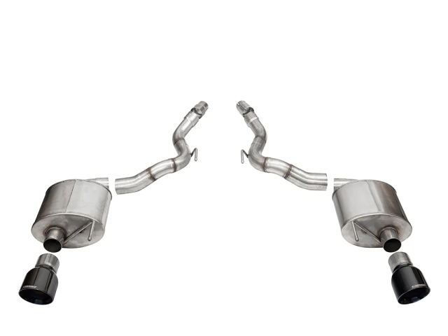 CORSA TOURING 3" Dual Rear Exit Axle-Back Exhaust w/ 4.5" Black PVD PRO-SERIES Tips (2024 Ford Mustang GT)
