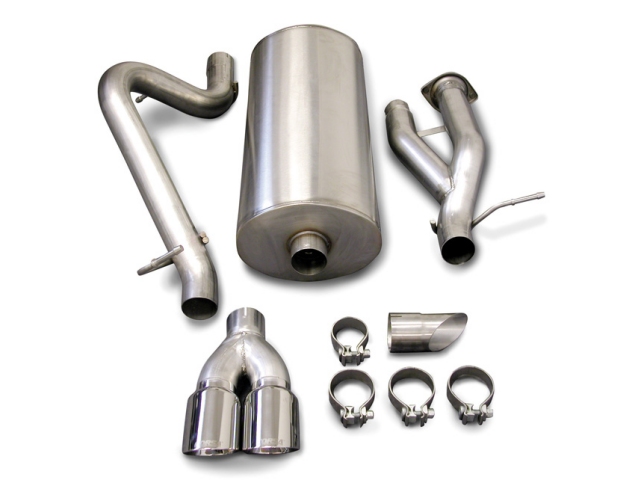 CORSA SPORT 3.0" Single Rear Exit Cat-Back Exhaust w/ Twin 4.0" Polished Tips (2003-2006 H2)