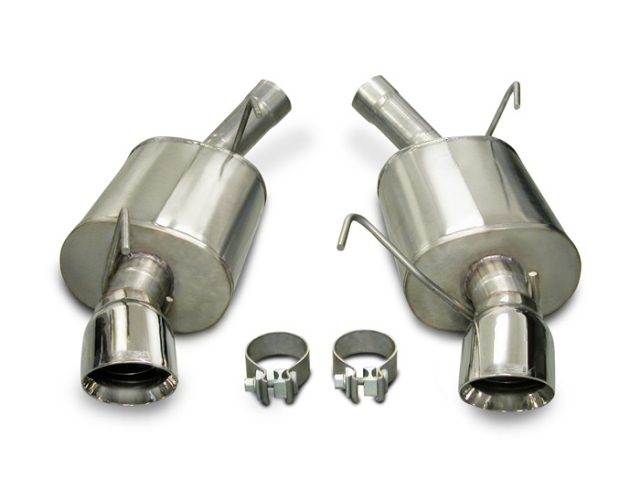 CORSA SPORT 2.5" Dual Rear Exit Axle-Back Exhaust w/ 4.0" Polished Tips (2005-2010 Mustang GT & Shelby GT500)