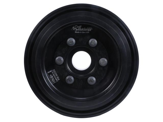 Fluidampr Harmonic Damper [Bore Diameter 1.48" | Engine Balance Internal | Finish Black Anodized/Black Zinc | Length 3.65" | Material Aluminum/Steel | Drive Belt Type Serpentine | Pulley Groove Quantity 10/6 | Mounting Hardware Included No | Outside Diameter 8-1/2" | Safety Rating SFI 18.1 | Weight/Rotating Weight 12.4/8.2 lbs] (2015-2023 CHRYSLER 6.2L HELLCAT)