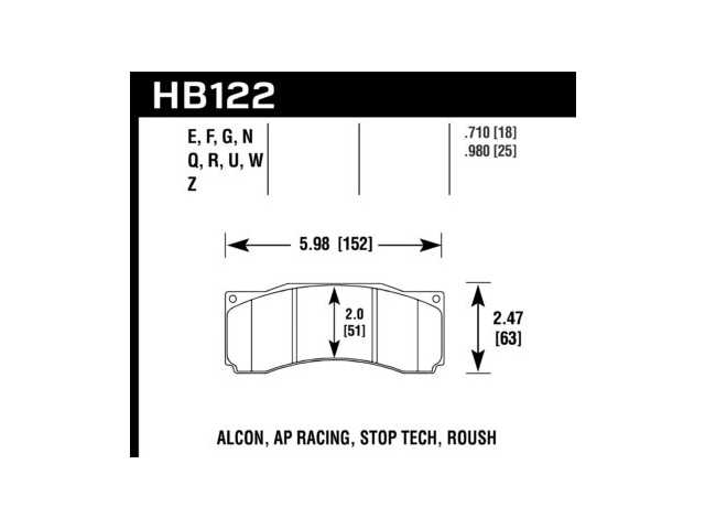 HAWK DTC-70 (DYNAMIC TORQUE CONTROL) Brake Pads, Front (2007 Mustang Saleen S281 Extreme)