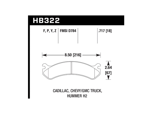 HAWK HPS (HIGH PERFORMANCE STREET) Brake Pads, Front - Click Image to Close