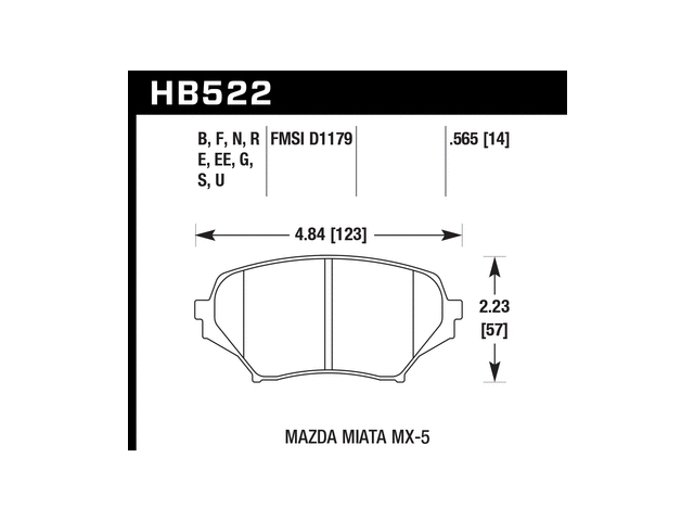 HAWK BLUE 9012 Brake Pads, Front (2009-2015 MX-5 Miata)