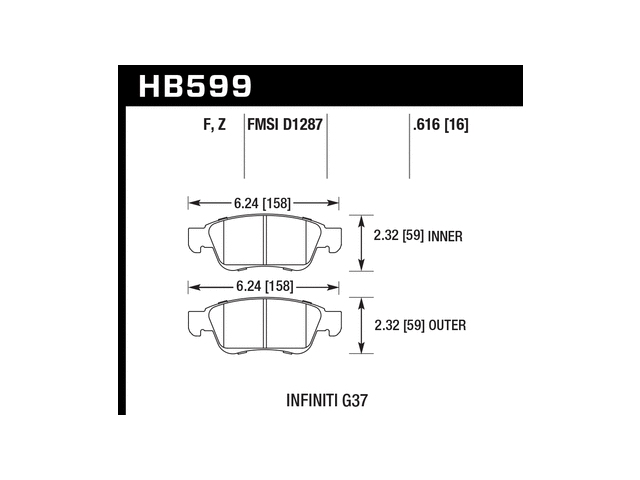 HAWK HPS (HIGH PERFORMANCE STREET) 5.0 Brake Pads, Front