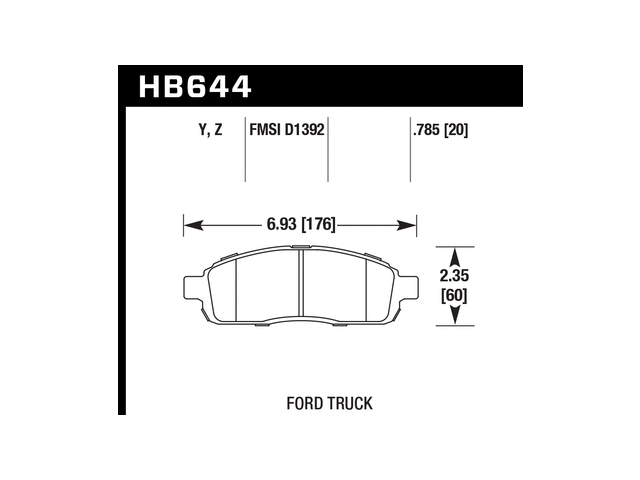 HAWK LTS (LIGHT TRUCK & SUV) Brake Pads, Front (2008-2009 Ford F-150)