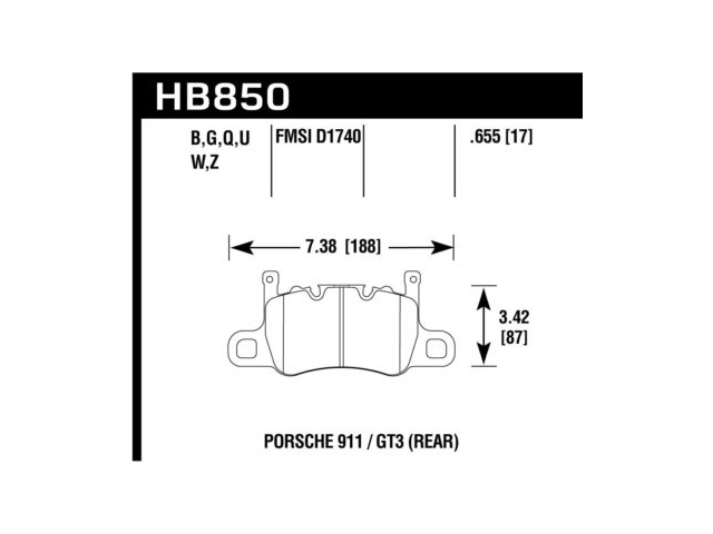 HAWK DTC-70 (DYNAMIC TORQUE CONTROL) Brake Pads, Rear