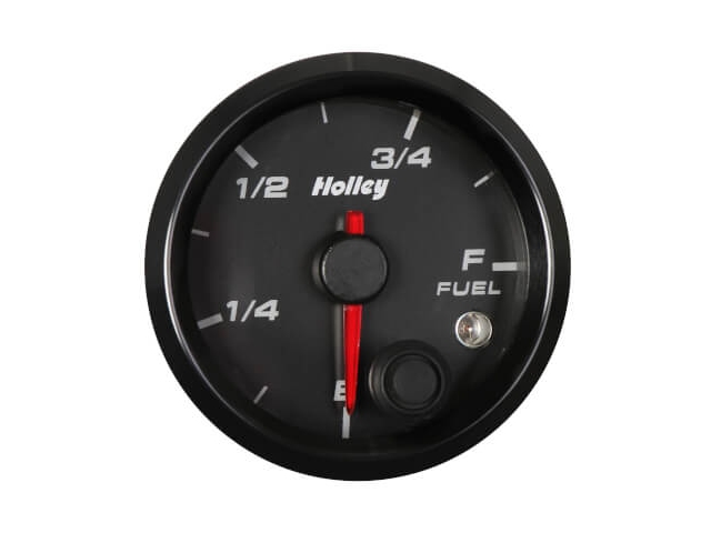 Holley Analog Style Fuel Level Gauge, 2-1/16", Black