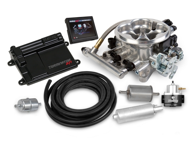Holley EFI Terminator EFI 4 Barrel Throttle Body Fuel Injection Master Kit, Tumble Polished