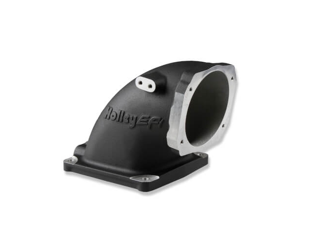 Holley EFI Cast Aluminum 4500 EFI Throttle Body Intake Elbow, Black (GM LS)