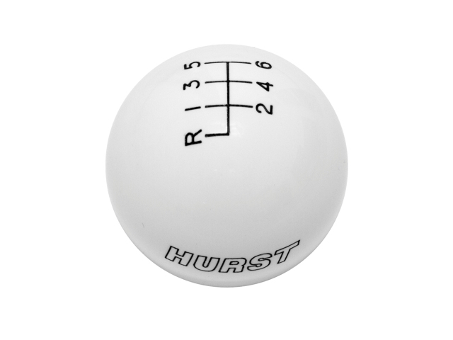 HURST CLASSIC Shifter Knob, White (2013-2018 Focus ST, Focus RS & 2015-2024 Mustang GT)