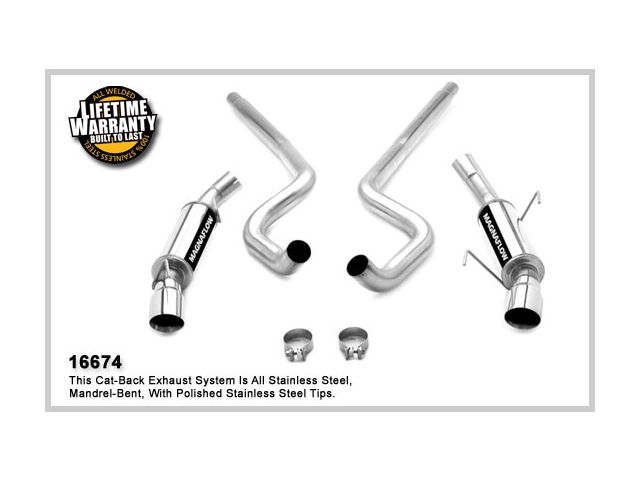MagnaFlow 3" Cat-Back Exhaust, MAGNAPACK (2005-2009 Mustang GT & Shelby GT500)