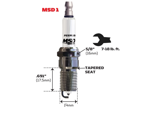 MSD Iridium Spark Plugs [1IR5Y | 0.043 GAP] (4 Pack)