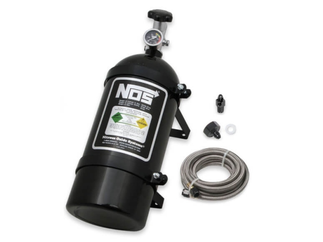 NOS 10 Pound Super Hi-Flow Nitrous Bottle Kit, Black